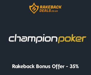 championpoker 35 rakeback bonus deal 2024
